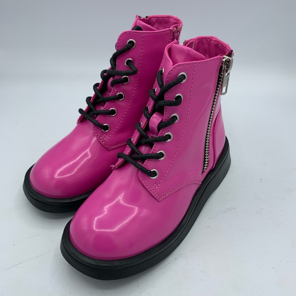 Steve Madden kids girls TFigaro size 11 pink combat boots